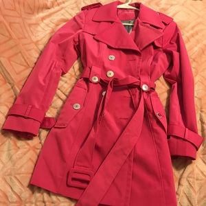 Pink Calvin Klein Trench Coat